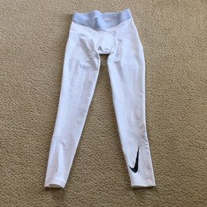 Nike Pro White Performance Tights Men Small